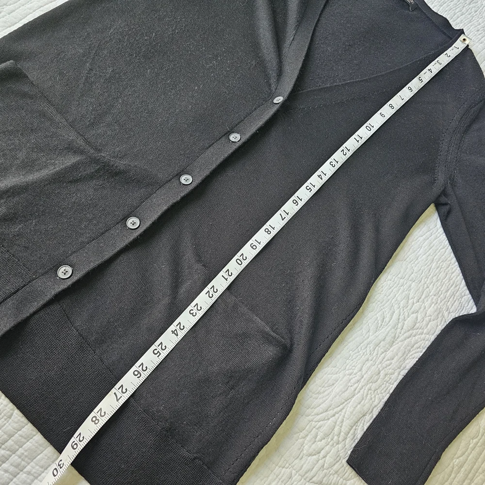 Banana Republic Black Merino Wool Cardigan - Picture 6 of 7